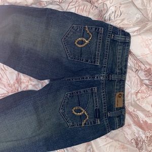 dark wash bell bottom jeans low rise size 0